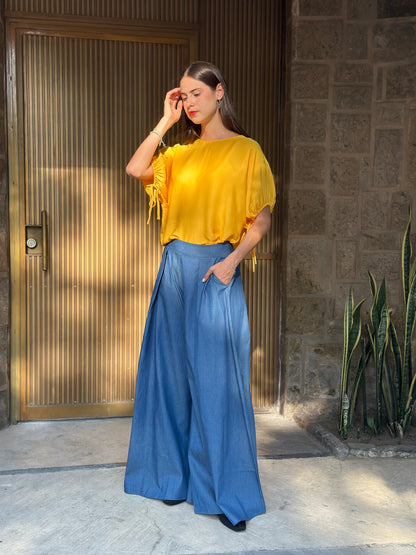 Blusa con Manga Drawstring