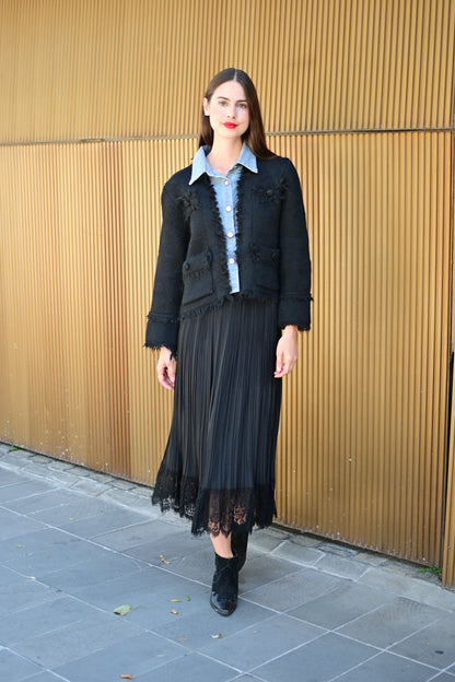 Saco black and denim