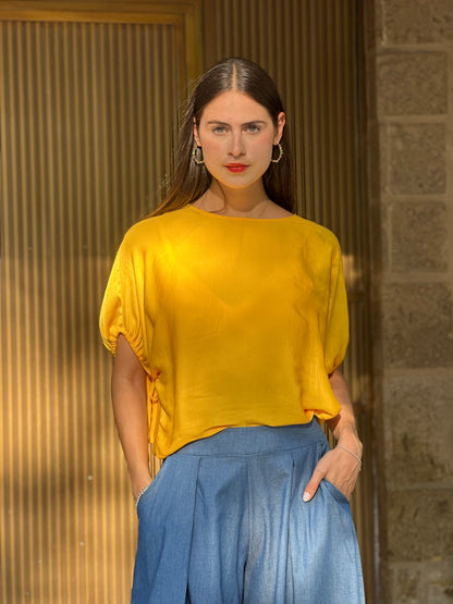 Blusa con Manga Drawstring