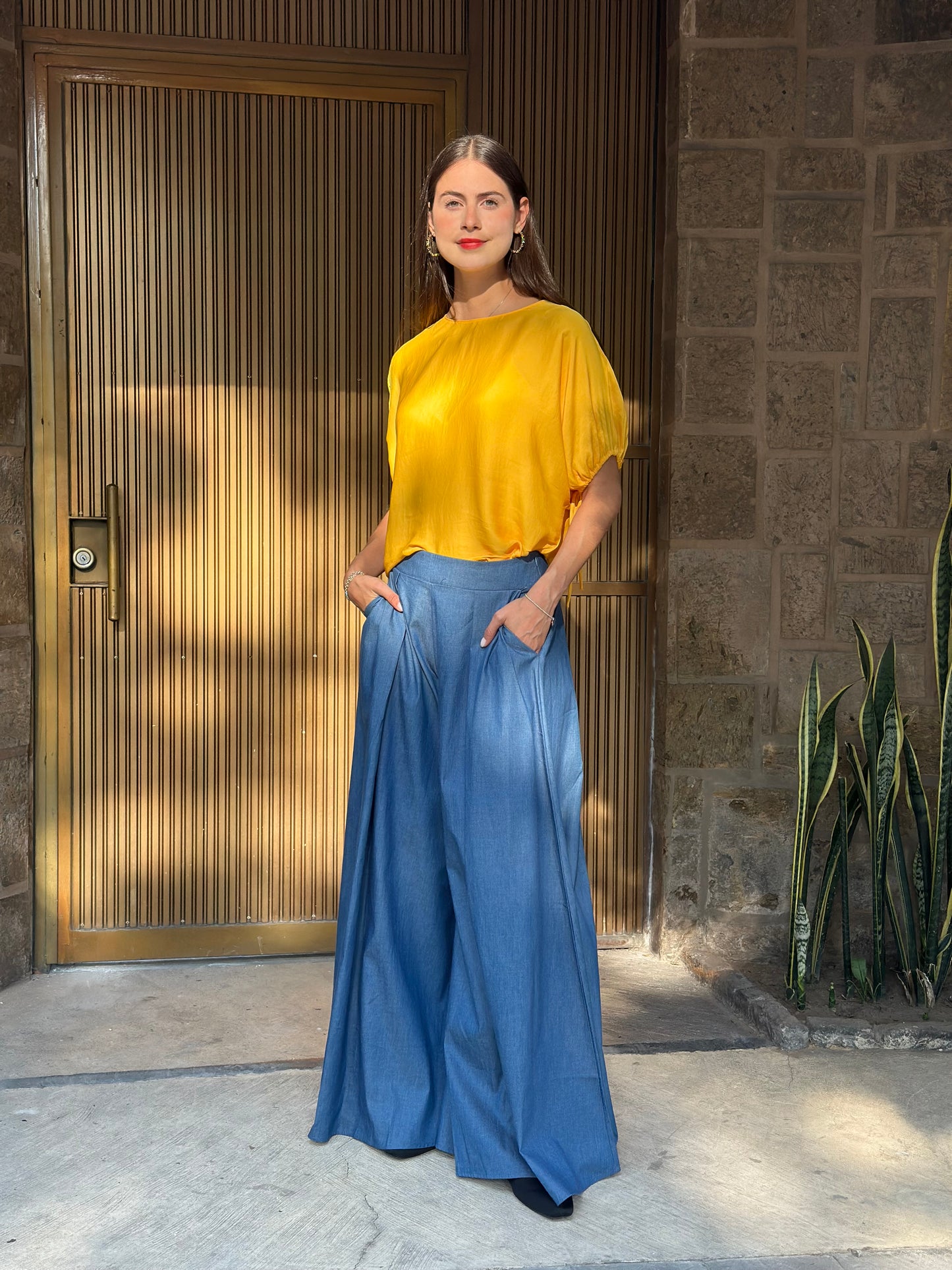 Blusa con Manga Drawstring