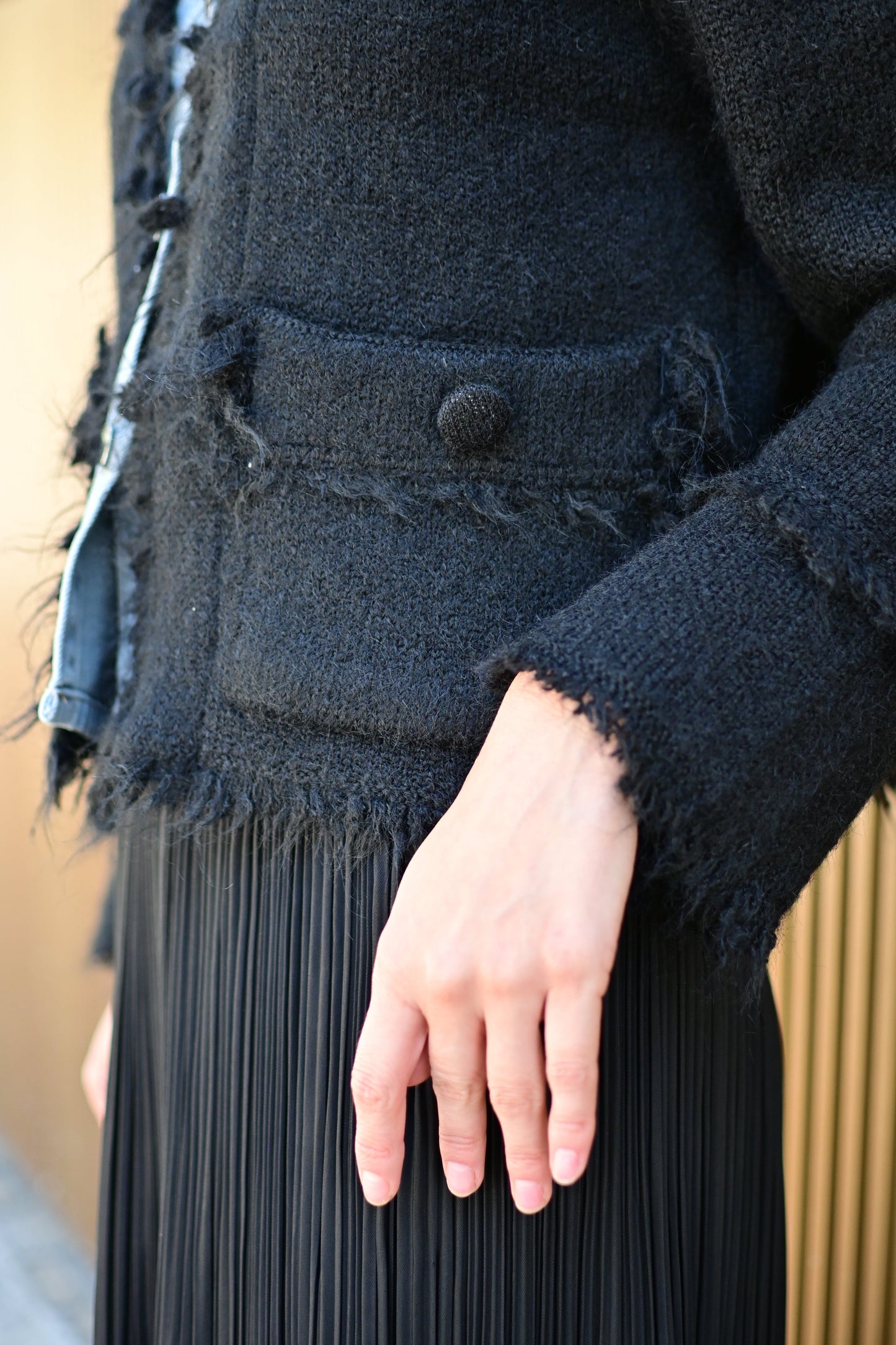 Saco black and denim