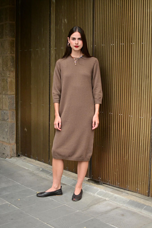 SWEATER DRESS CA2590236 BROWN