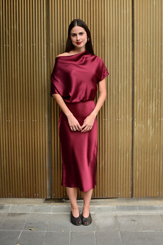 VESTIDO BURGUNDY RC4524