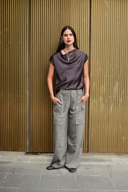 PANTALON WIDE LEG DK BROWN OT12717229